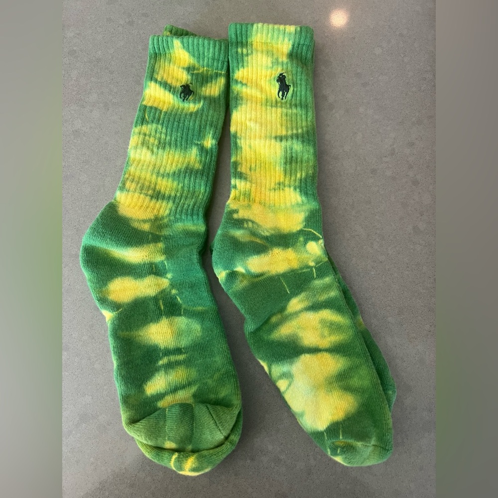 Hand dyed polo socks